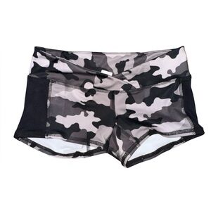 Camo Print Women's Booty Shorts Athletic Short Biker Shorts Active Sportswear
